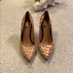 Nude Dolce Vita Snake Skin Pumps